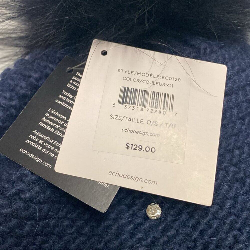 Hat with crystal cuffs and pompom by echo - Picture 3 of 7